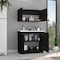 Tuhome Zurich Cabinet Set, Two Shelves, Black SLW6761 - alternate 5